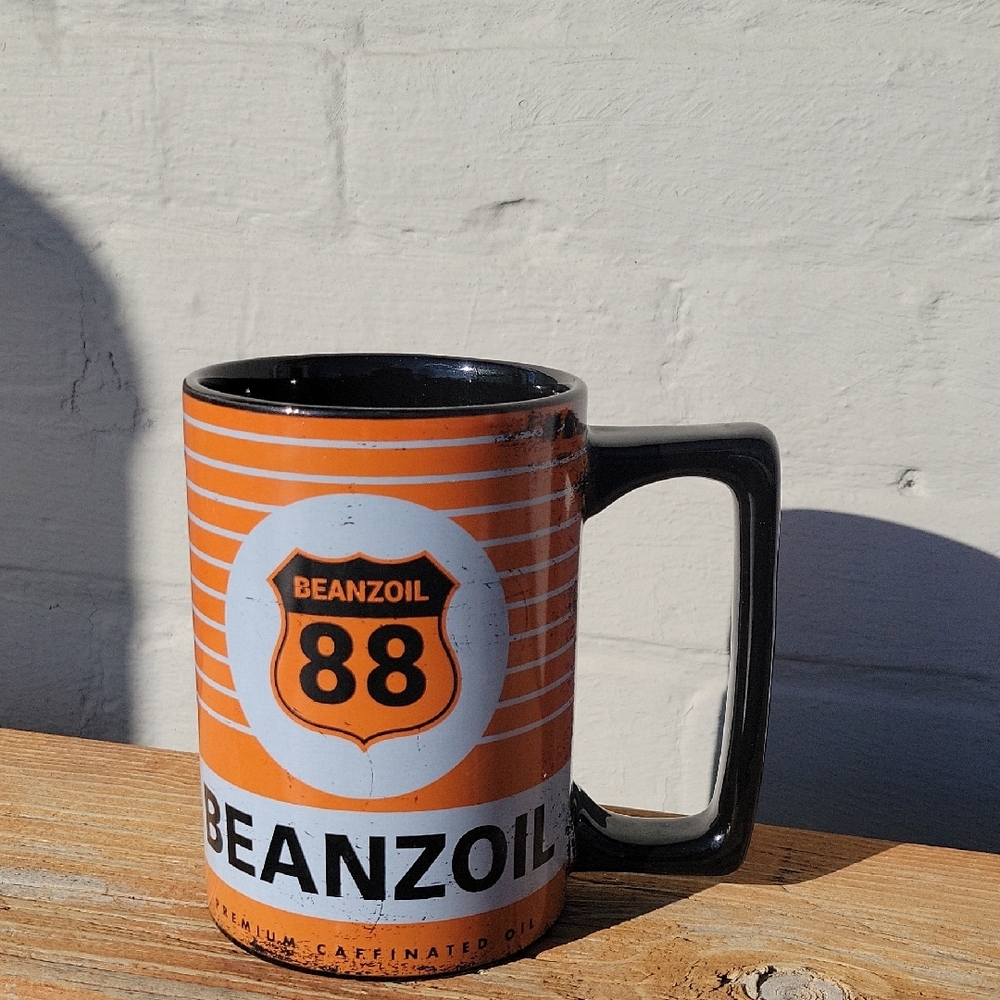 Mannys Garage Beanzoil Orange and Black Coffee Mug - Picture 11 of 16